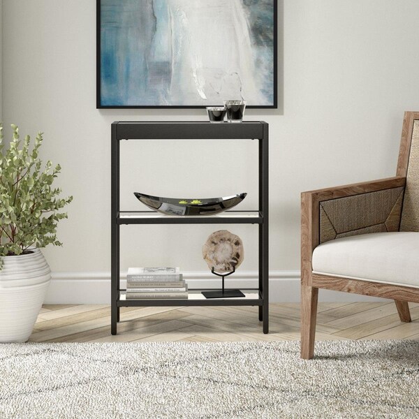 Henn & Hart 22 in. Alexis Console Table, Blackened Bronze - AT1168