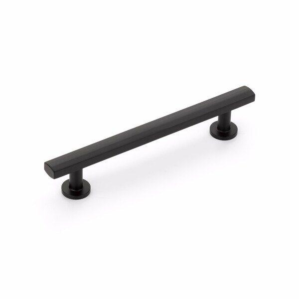 Schaub 5in Center to Center Heathrow Cabinet Pull Matte Black Finish - 561-MB