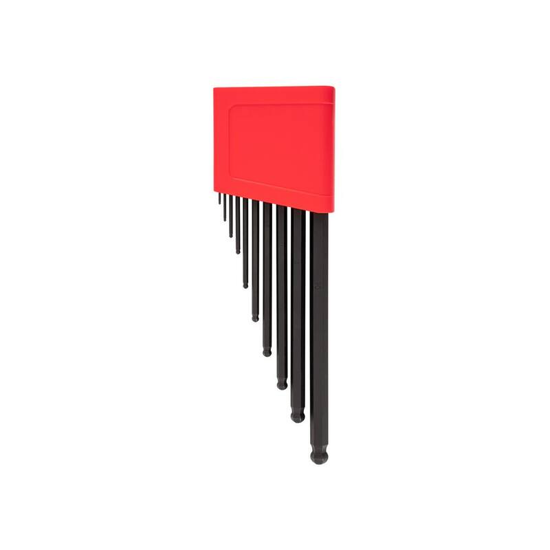 TEKTON Short Arm Ball End Hex L- Key Set with Holder, 10-Piece (1.3 mm to 10 mm) - KLX91212