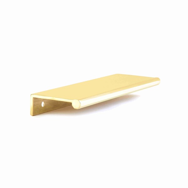 Schaub 5in Center to Center Baker Edge Pull Unlacquered Brass Finish - 10022-UNBR