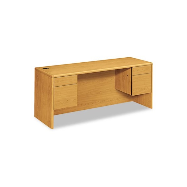 Hon HON, 10700 KNEESPACE CREDENZA, 3/4 HEIGHT PEDESTALS, 72W X 24D X 29.5H, HARVEST - 10743CC
