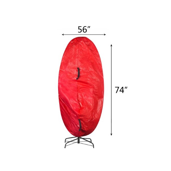 Hastings Home Hastings Home Premium Christmas Tree Cover Holiday Red Large Size for For 7.5 Ft Tree - 873992VEO