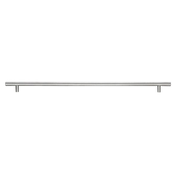 Richelieu 19-1/8 in. (486 mm) Center-to-Center Brushed Stainless Steel Contemporary Drawer Pull - BP3487486170