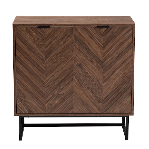 Baxton Studio Sadia Modern Walnut Brown Finished Wood Storage Cabinet - 226-12917-ZORO