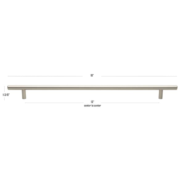 Gliderite Hardware 11 in. Center to Center Satin Nickel Solid Steel Bar Pull - 5014-228-SS, 5PK - 5014-279-SS-5