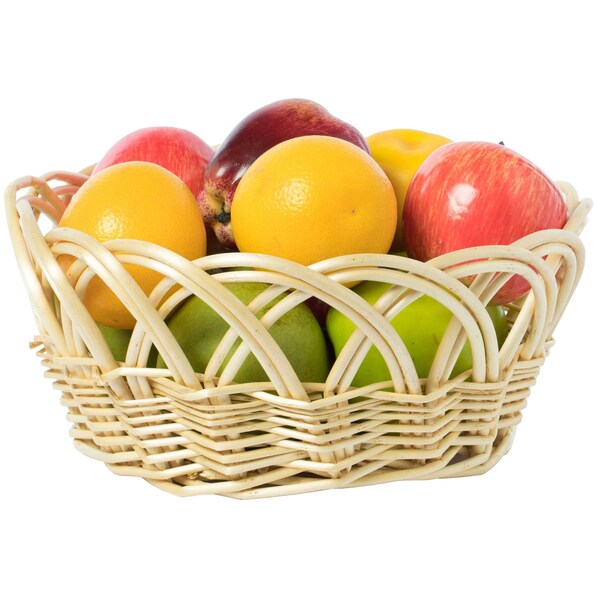 Vintiquewise 11.25- Inch Decorative Round Fruit Bowl Bread Basket Serving Tray, Small - QI003819.S