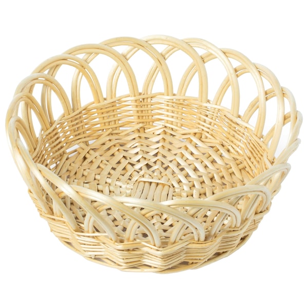 Vintiquewise 11.25- Inch Decorative Round Fruit Bowl Bread Basket Serving Tray, Small - QI003819.S