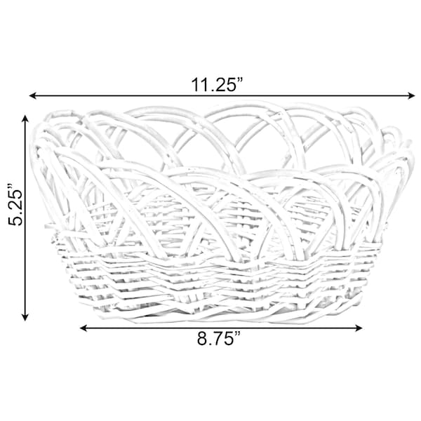 Vintiquewise 11.25- Inch Decorative Round Fruit Bowl Bread Basket Serving Tray, Small - QI003819.S