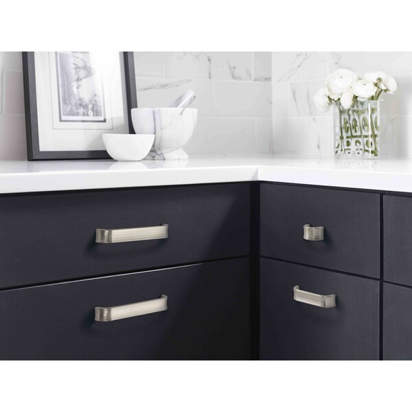 Amerock Concentric 6-5/16 in 160 mm Center-to-Center Satin Nickel Cabinet Pull - BP36814G10
