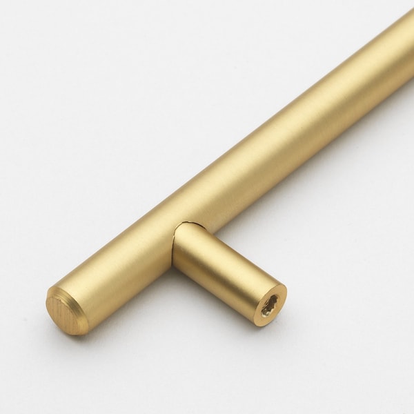 Gliderite Hardware 3 in. Center to Center Satin Gold Solid Steel Bar Pull - 5000-76-SG - 5000-76-SG-1
