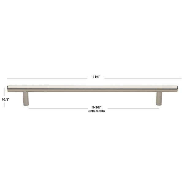 Gliderite Hardware 8-13/16 in. Center to Center Satin Nickel Solid Steel Bar Pull - 5005-224-SS, 25PK - 5005-224-SS-25