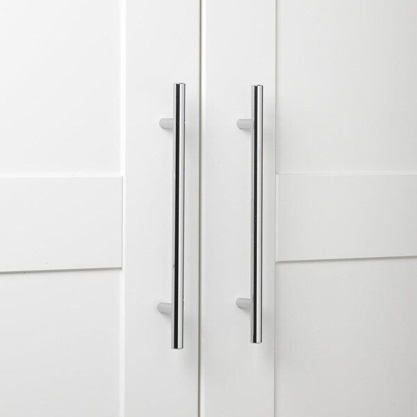 Gliderite Hardware 7 in. Center to Center Polished Chrome Solid Steel Bar Pull - 5004-178-PC, 25PK - 5004-178-PC-25