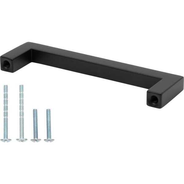 Designperfect 3-3/4'' Center-to-Center Handle Pull, Matte/Flat Black, 10PK - DPA10S353BLK
