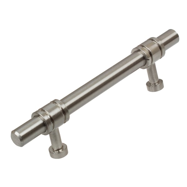 Gliderite Hardware 3-3/4 in. Center to Center Satin Nickel Barrel Ring Bar Pull - 4340-96-SN, 5PK - 4340-96-SN-5