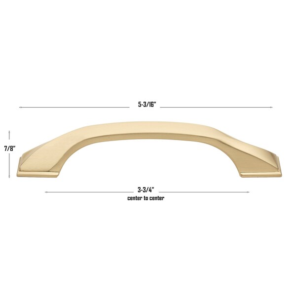 Gliderite Hardware 3-3/4 in. Center to Center Solid Twisted Bar Pull Champagne Gold, 5PK - 4841-96-CHPG-5