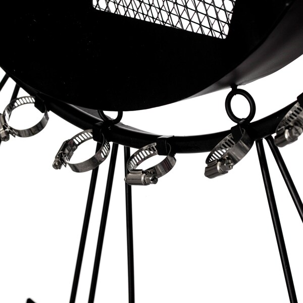 Vintiquewise Large Clock Wall-Mount Metal Wine Shelf - 24-Bottle Rack with Mesh Cork Basket and LED Light - - QI004687