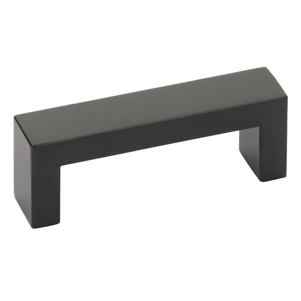 Emtek Keaton Cabinet Pull with 12 in Center to Center Flat Black Finish - 86720US19