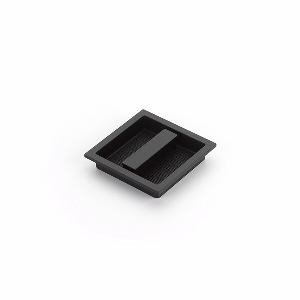 Schaub 3-7/8in x 3-7/8in Modo Centered Recessed Pull Matte Black Finish - 1207-MB