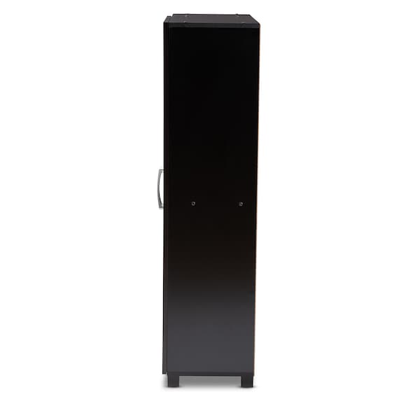 Baxton Studio Marine 2-Door Wood Entryway Shoe Storage Cabinet with Open Shelves - 153-9157