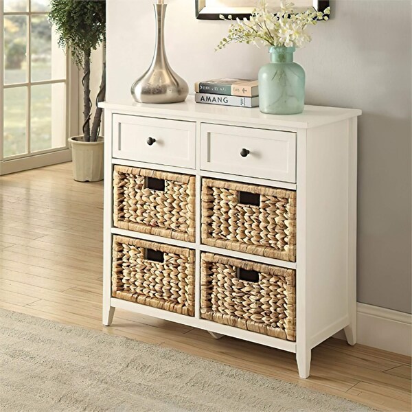 Acme Wooden 6 Drawers Accent Chest in White - ER-0120WH