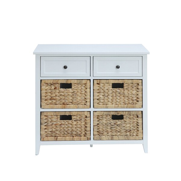 Acme Wooden 6 Drawers Accent Chest in White - ER-0120WH