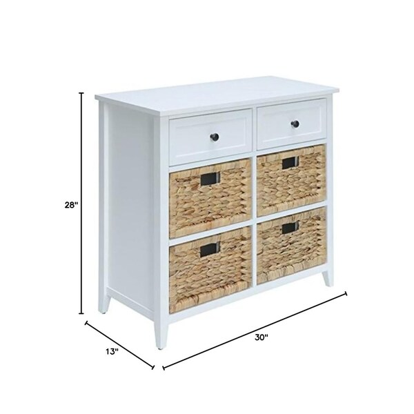 Acme Wooden 6 Drawers Accent Chest in White - ER-0120WH