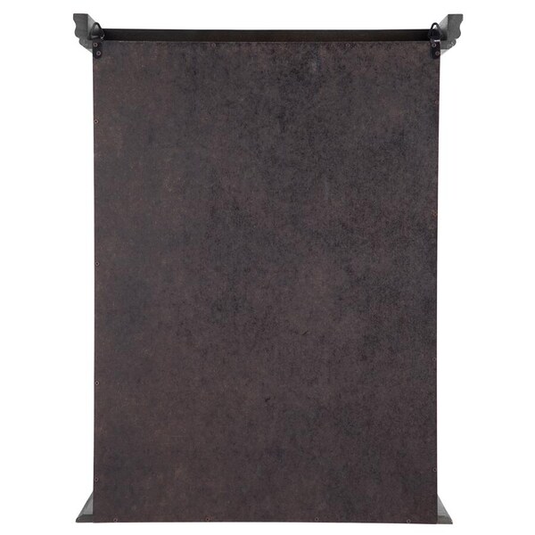 Design Toscano Country Tuscan Hardwood Wall Curio Cabinet: Ebony Black Finish - BN24302