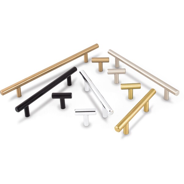 Elements By Hardware Resources 416 mm Center-to-Center Satin Nickel Naples Cabinet Bar Pull - 496SN