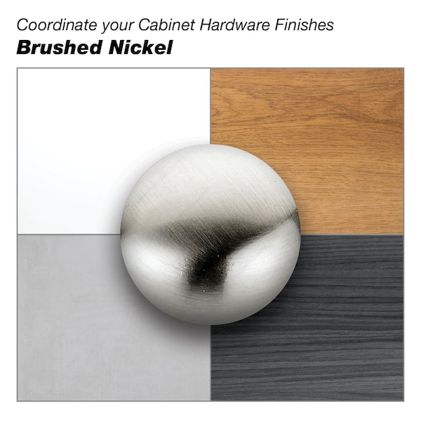 Richelieu Kent Collection 6 5/16-inch (160 mm) Brushed Nickel Modern Rectangular Cabinet Pull - BP7470160195
