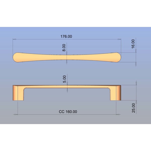 Richelieu Kent Collection 6 5/16-inch (160 mm) Brushed Nickel Modern Rectangular Cabinet Pull - BP7470160195