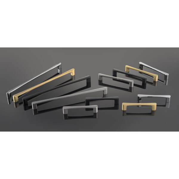 Richelieu Kent Collection 6 5/16-inch (160 mm) Brushed Nickel Modern Rectangular Cabinet Pull - BP7470160195