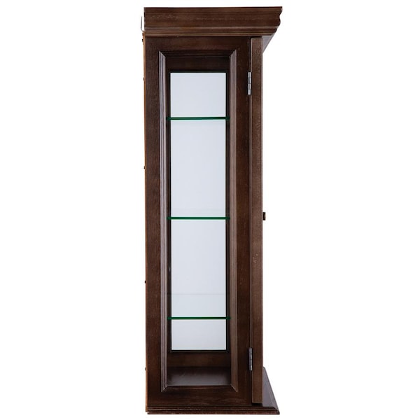 Design Toscano Country Tuscan Hardwood Wall Curio Cabinet: Walnut Finish - BN2430
