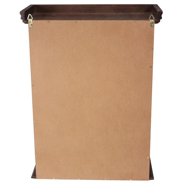 Design Toscano Country Tuscan Hardwood Wall Curio Cabinet: Walnut Finish - BN2430