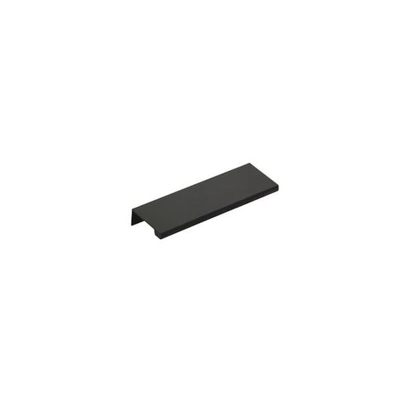 Emtek Edge Cabinet Pull with 4 in Center to Center Flat Black Finish - 87110US19