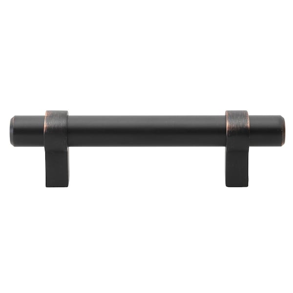 Gliderite Hardware 3 in. Center to Center Oil Rubbed Bronze Solid Steel Bar Pull - 4005-76-ORB - 4005-76-ORB-1
