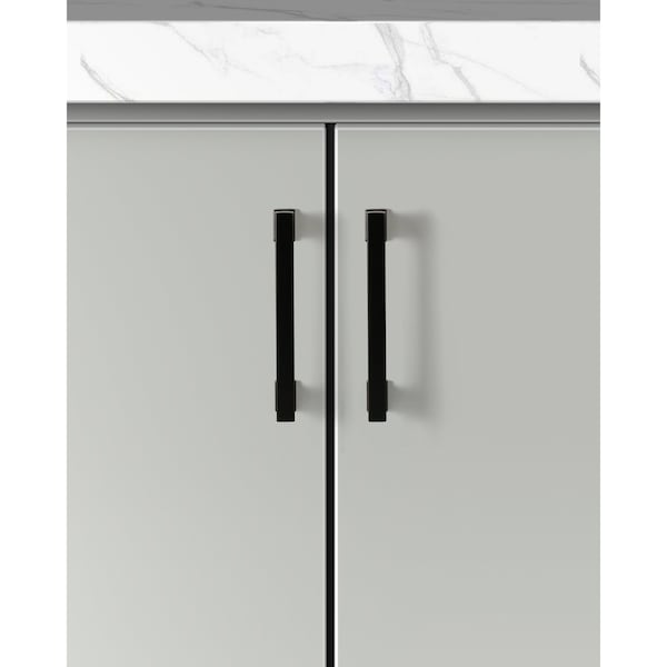 Sapphire Hexa Series 5 in. (128 mm) Center-to-Center Modern Black Cabinet Handle/Pull (5-Pack) - SP-2891-128-BK-5