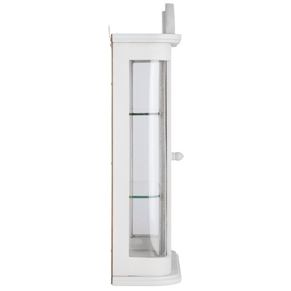 Design Toscano Rosedale Hardwood Wall Curio Cabinet: Lily White Finish - BN15221