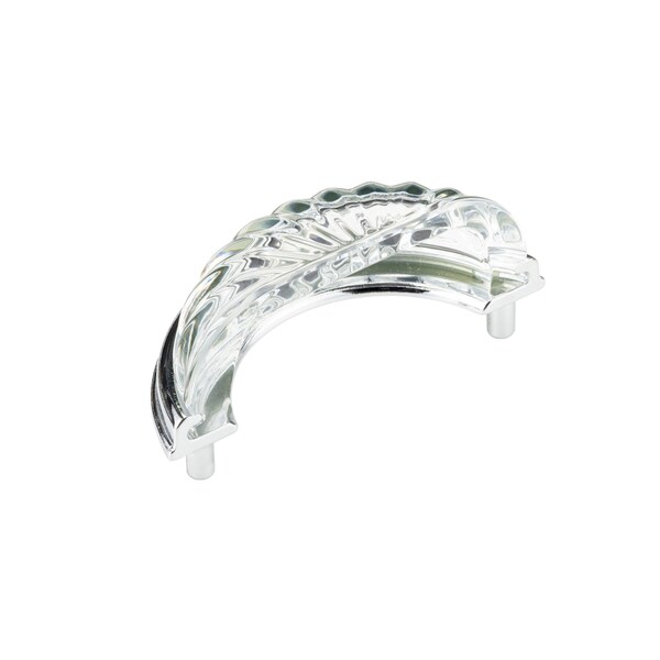 Richelieu 3 in (76.2 mm) Center-to-Center Chrome, Clear Eclectic Drawer Pull - BP1008314011