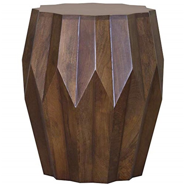 Gfancy Fixtures 16.4 x 16.4 x 22 in. Wood Accent Table, Black - GF3094063