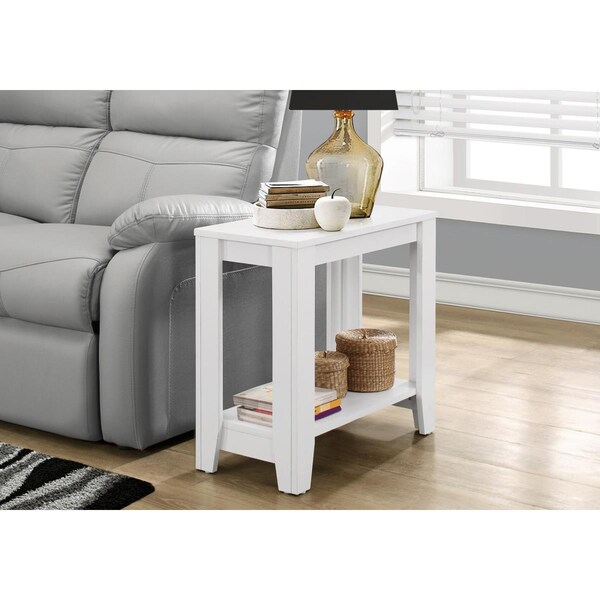 Gfancy Fixtures 22 in. White Particle Boards Accent Table - GF3092277