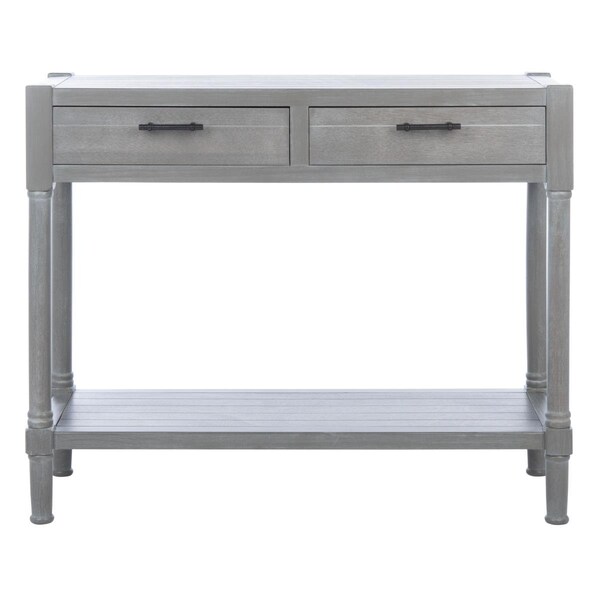 Safavieh Filbert 2 Drawer Console Table, White Wash Grey - CNS5716D