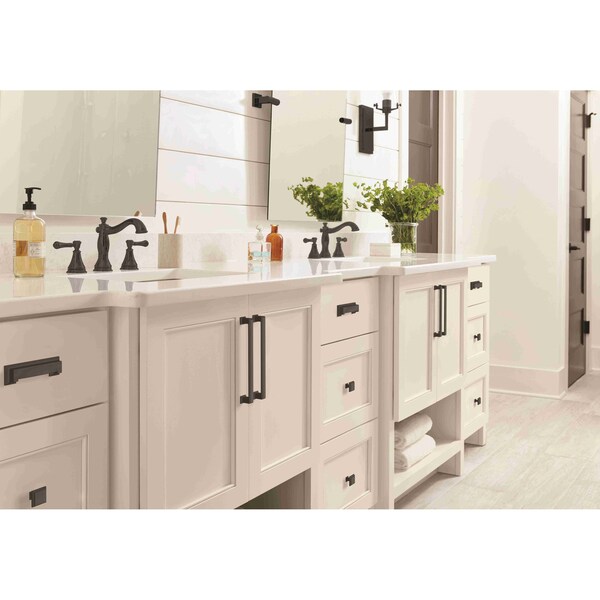 Amerock Appoint 3 in & 3-3/4 in 76mm & 96 mm Center-to-Center Matte Black Cabinet Cup Pull - BP36762FB