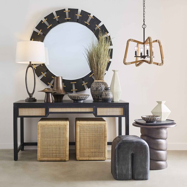 Elk Home Morris Cerused Accent Table, Black - H0805-9805