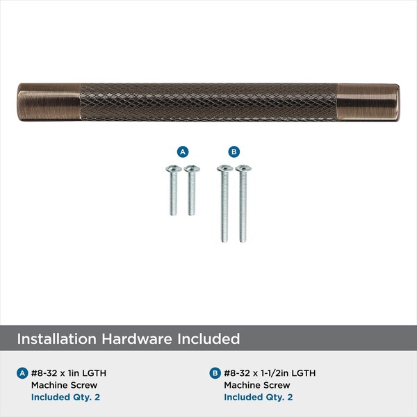 Amerock Bronx 5-1/16 in 128 mm Center-to-Center Oil Rubbed Bronze Cabinet Pull - BP36558ORB