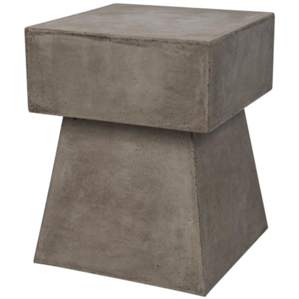 Safavieh Zen Mushroom Concrete Accent Table- Dark Grey - 18.1 x 13.7 x 13.7 in. - VNN1000A