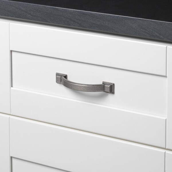 Gliderite Hardware 3 in. Center to Center Weathered Nickel Arched Square Cabinet Pull - 4355-WN, 10PK - 4355-WN-10