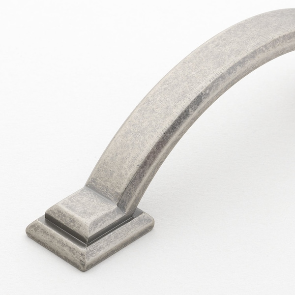 Gliderite Hardware 3 in. Center to Center Weathered Nickel Arched Square Cabinet Pull - 4355-WN, 10PK - 4355-WN-10