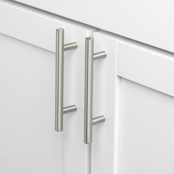 Gliderite Hardware 2-1/2 in. Center to Center Satin Nickel Solid Steel Bar Pull - 5007-64-SS - 5007-64-SS-1