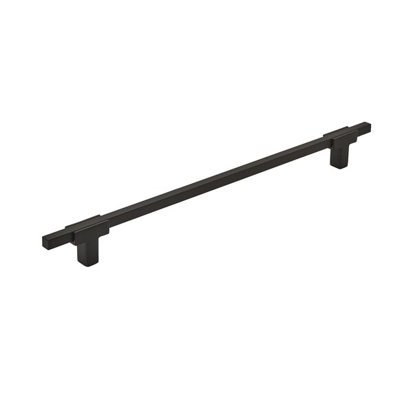 Amerock Urbanite 10-1/16 in 256 mm Center-to-Center Matte Black/Matte Black Cabinet Pull - BP778256MBMB