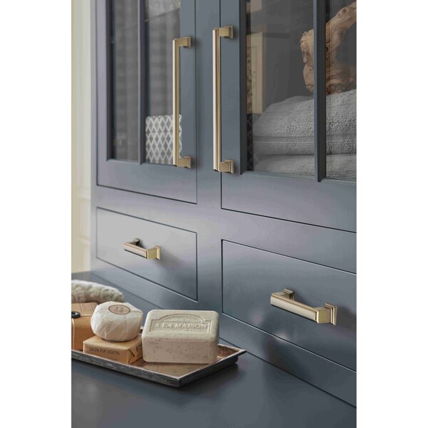 Amerock Appoint 3 in 76 mm Center-to-Center Golden Champagne Cabinet Pull - BP36764BBZ